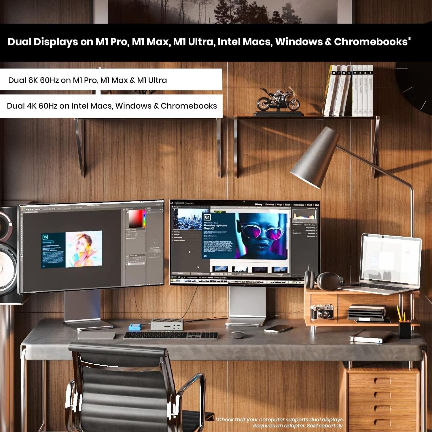 WiiHood Thunderbolt 4 Dock - 18 Ports, 98W Charging, 40Gb/s Thunderbolt 4, USB-A/C, 2.5GbE, 8K/6K Displays